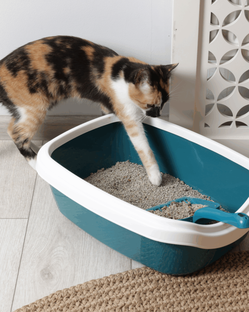 Chaton qui gratte sa litière - Vétérinaire à Saint Gely du Fesc, Céline Dujardin